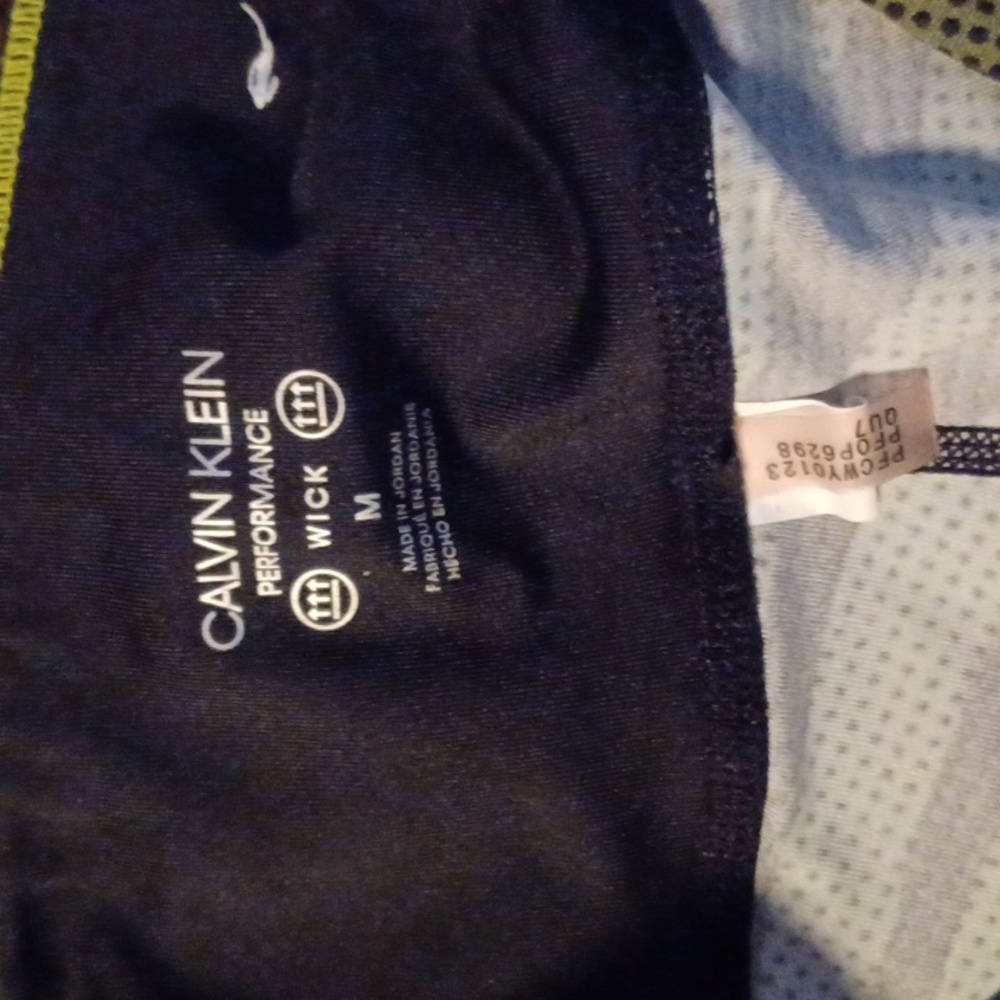 CALVIN KLEN PERFORMANCE WORKOUT PANTS, GREEN AND BLACK, SIZE MEDIUM. - Picture 4 of 4